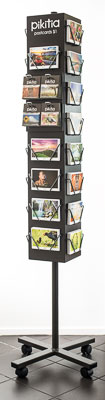 postcard floor stand